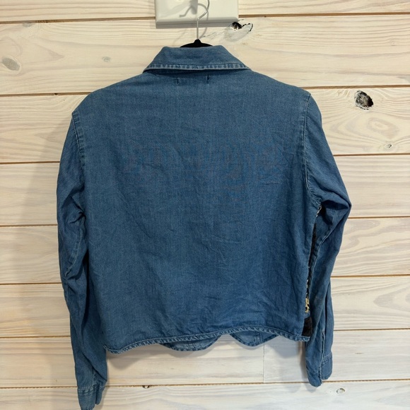 Patchwork Animal Print Jean Schacket - Picture 5 of 7